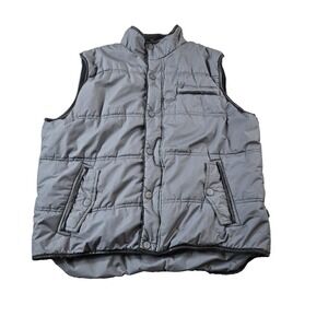Sportier 1957 Men's Fleece Lined Coat Vest Full Zip Snap Pockets